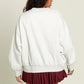 Heather White Maroon GH Wide Arm Sweatshirt