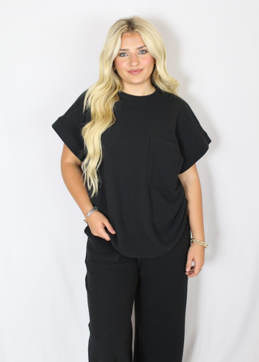 Ribbed S/S Pocket Tee (Set)