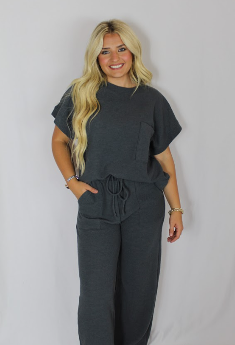 Ribbed S/S Pocket Tee (Set)