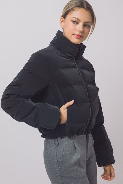 Love Tree Matte Cropped Puffer Jacket