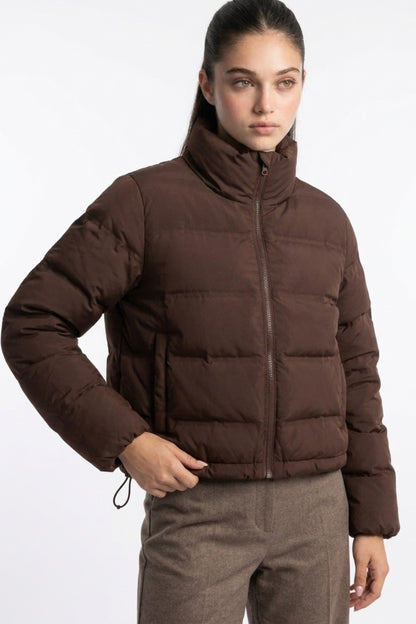 Love Tree Matte Cropped Puffer Jacket