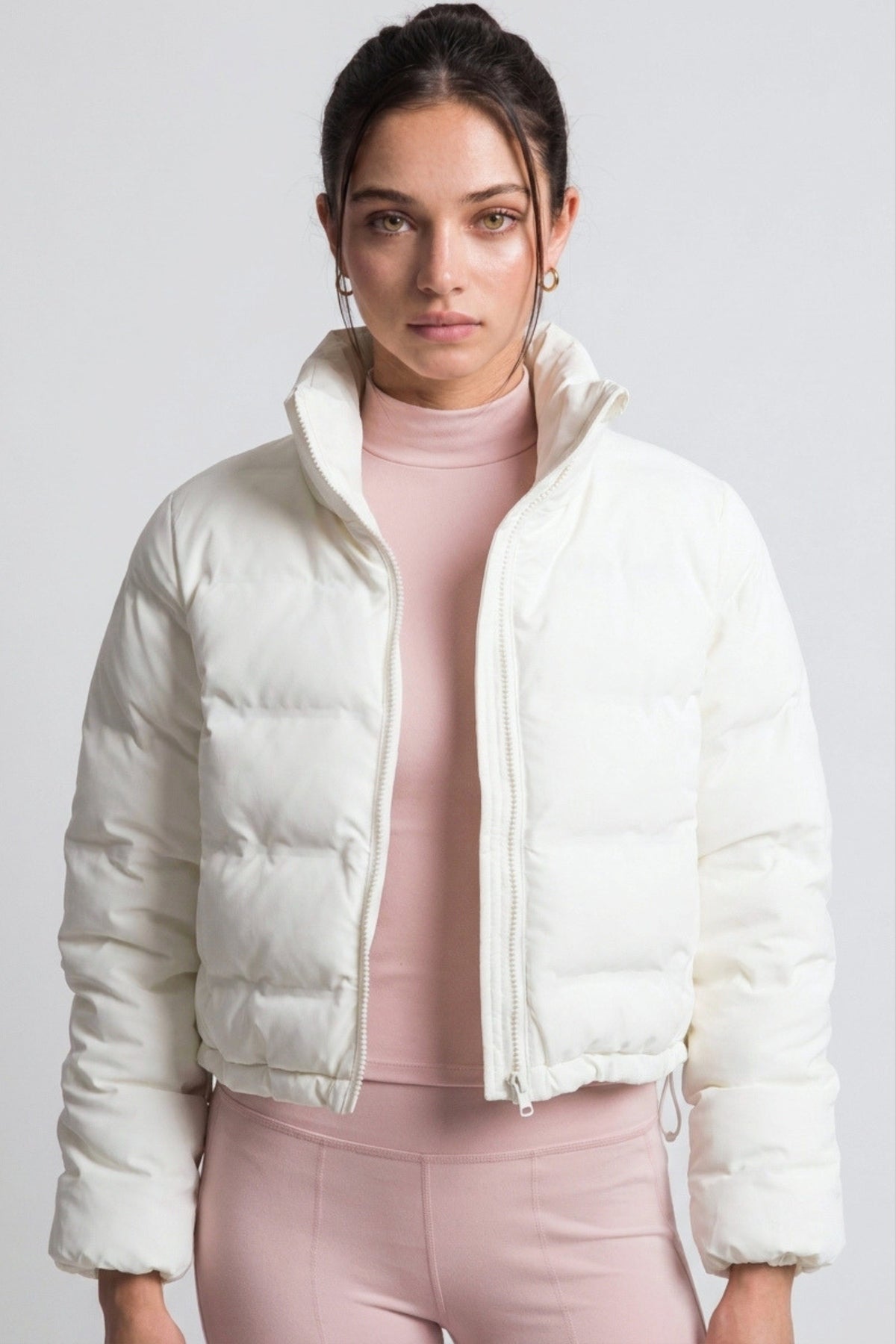 Love Tree Matte Cropped Puffer Jacket