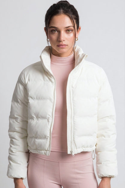 Love Tree Matte Cropped Puffer Jacket