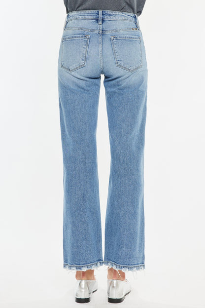 Kancan Melissa High Rise Slim Wide Leg Jean (Light Wash)