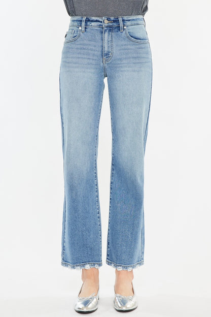 Kancan Melissa High Rise Slim Wide Leg Jean (Light Wash)