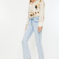 Elise Mid Rise Crop Flare Leg Jean (Light Acid)