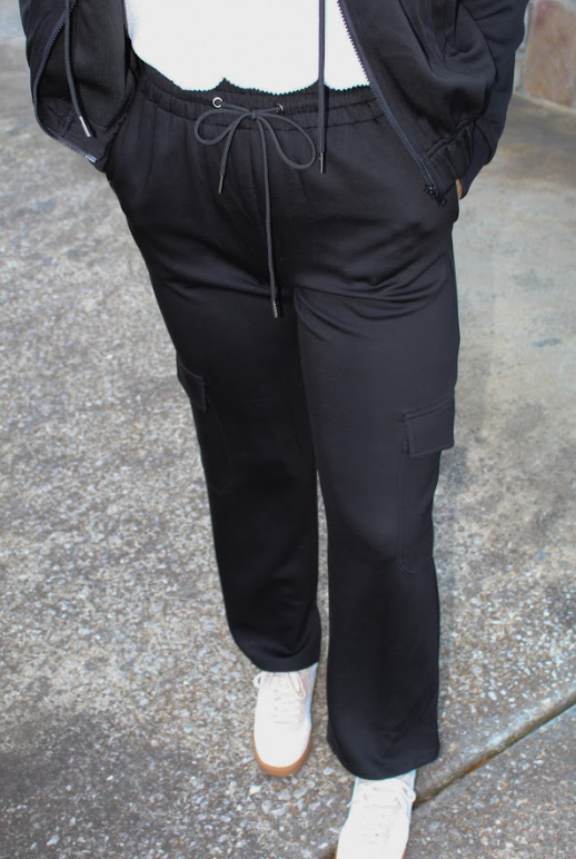 Scuba Cargo Pockets Side Slit Pant (Set)