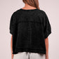 Oversized Crop Knit S/S Pocket Tee