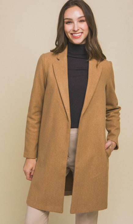 Love Tree Fleece Long Line Coat