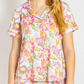 The Royal Standard Summer Bouquet S/S Button Up Sleep Shirt