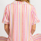 The Royal Standard Addie Stripe S/S Button Up Sleep Shirt