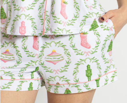 The Royal Standard Nutcracker Trellis Sleep Shorts