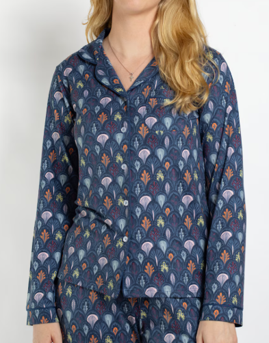 The Royal Standard Kameryn L/S Button Up Sleep Shirt