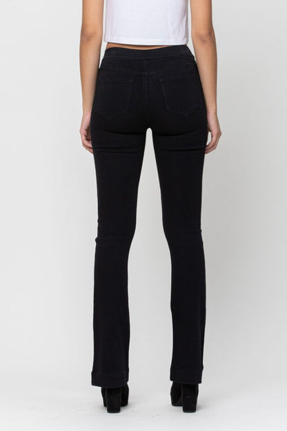 Cello Mid Rise Flared Jegging (Black)