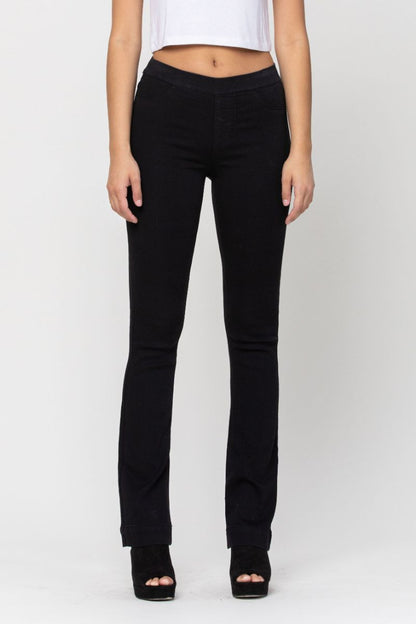 Cello Mid Rise Flared Jegging (Black)