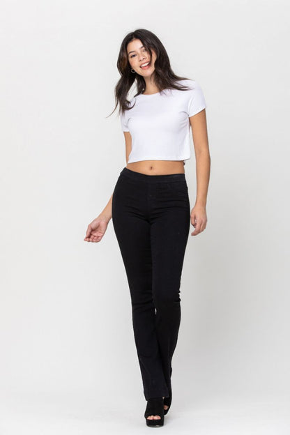 Cello Mid Rise Flared Jegging (Black)