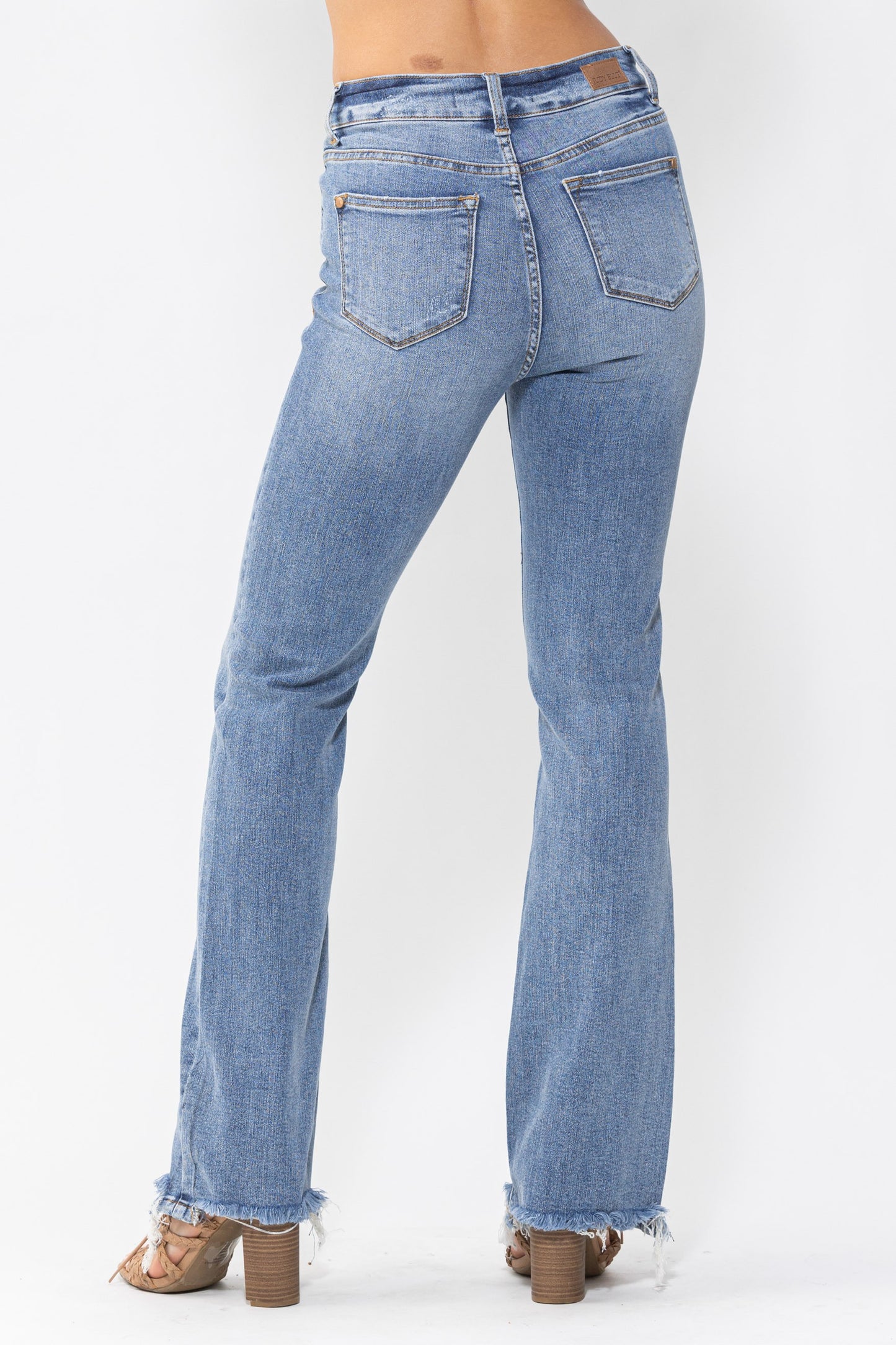 Judy Blue High Waist Double Button Bootcut Denim Jean