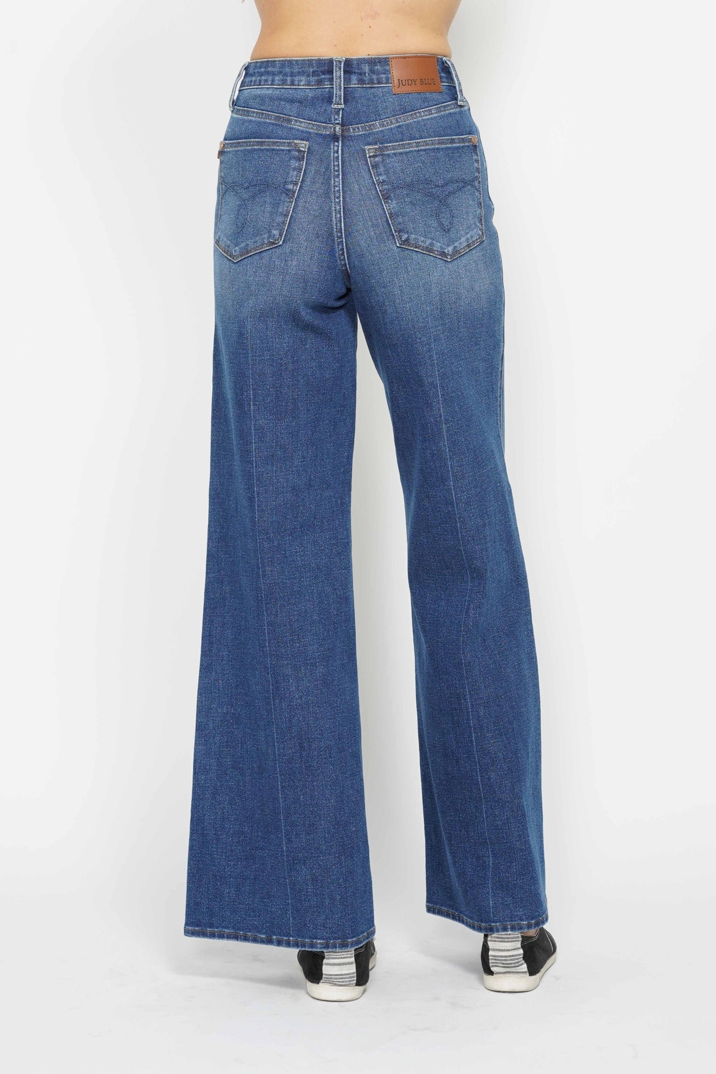 Judy Blue High Waist Tummy Control Retro Wide Leg Denim