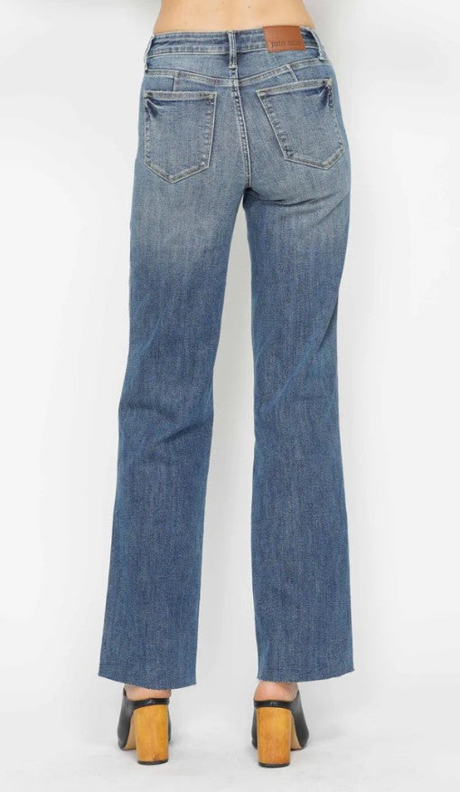 Judy Blue Mid Rise "Tummy Control" Vintage Straight Denim