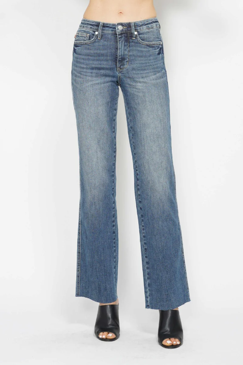 Judy Blue Mid Rise "Tummy Control" Vintage Straight Denim