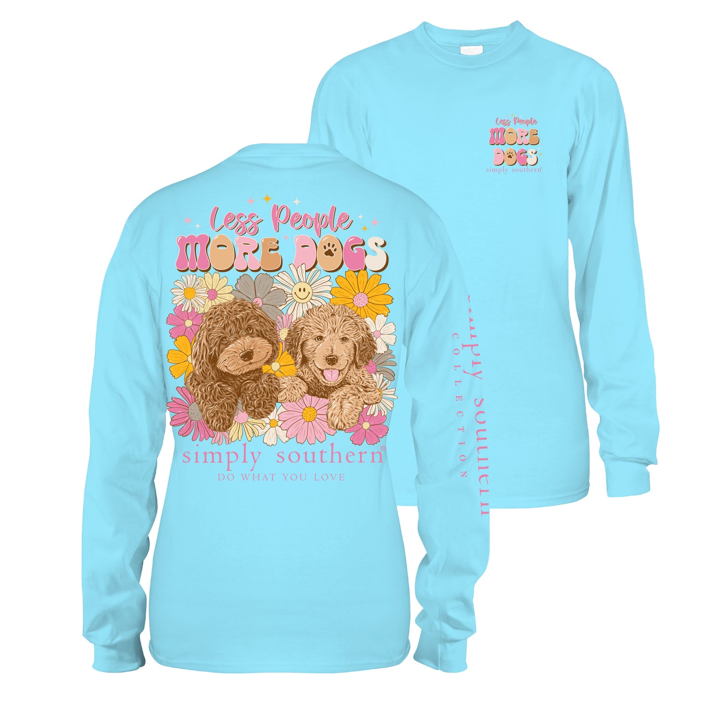 Simply Southern Less People More Dogs L/S Pool