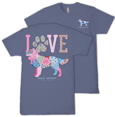 Ladies' Simply Southern Dog Love SS (Denim)