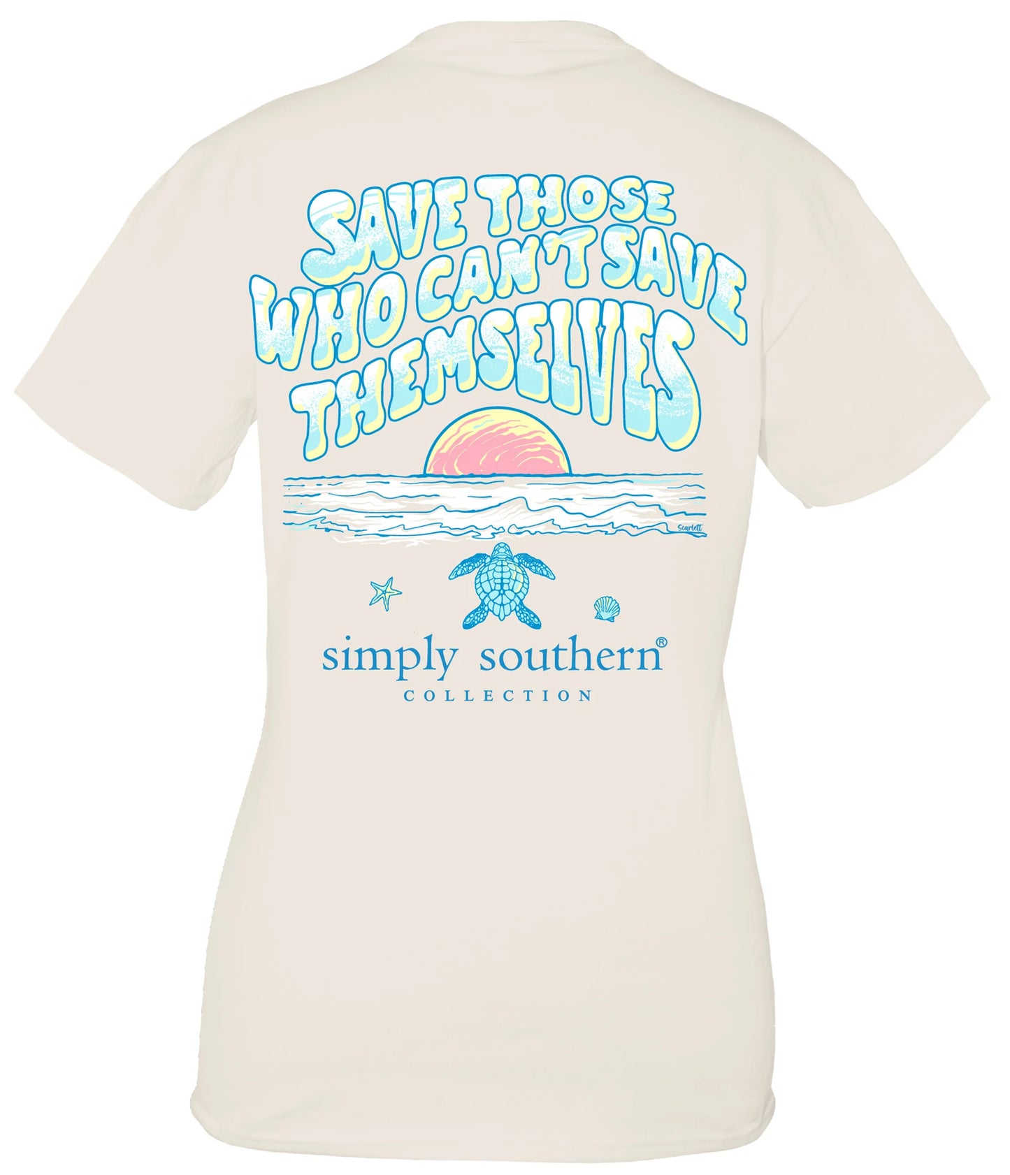 Ladies Simply Southern Turtle Tracker Sunset S/S Wisp