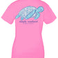 Ladies Simply Southern Turtle Tracker Preppy S/S Fancy Pink