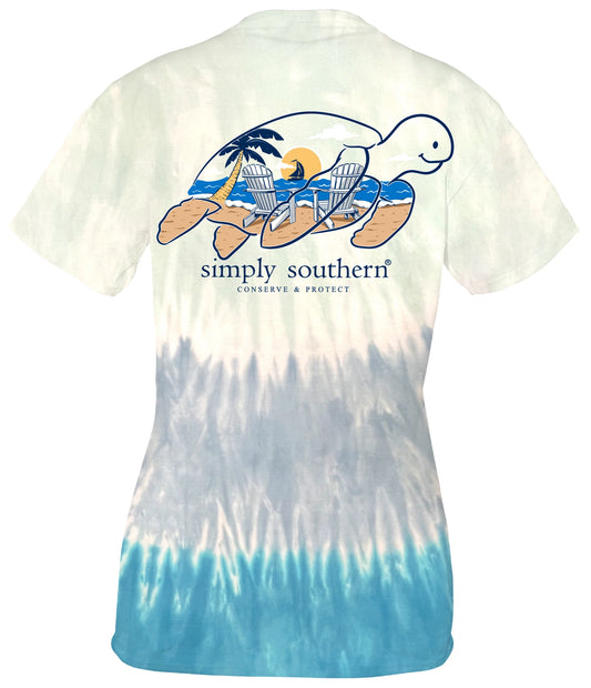 Ladies Simply Southern Turtle Tracker Chair S/S Tie Dye