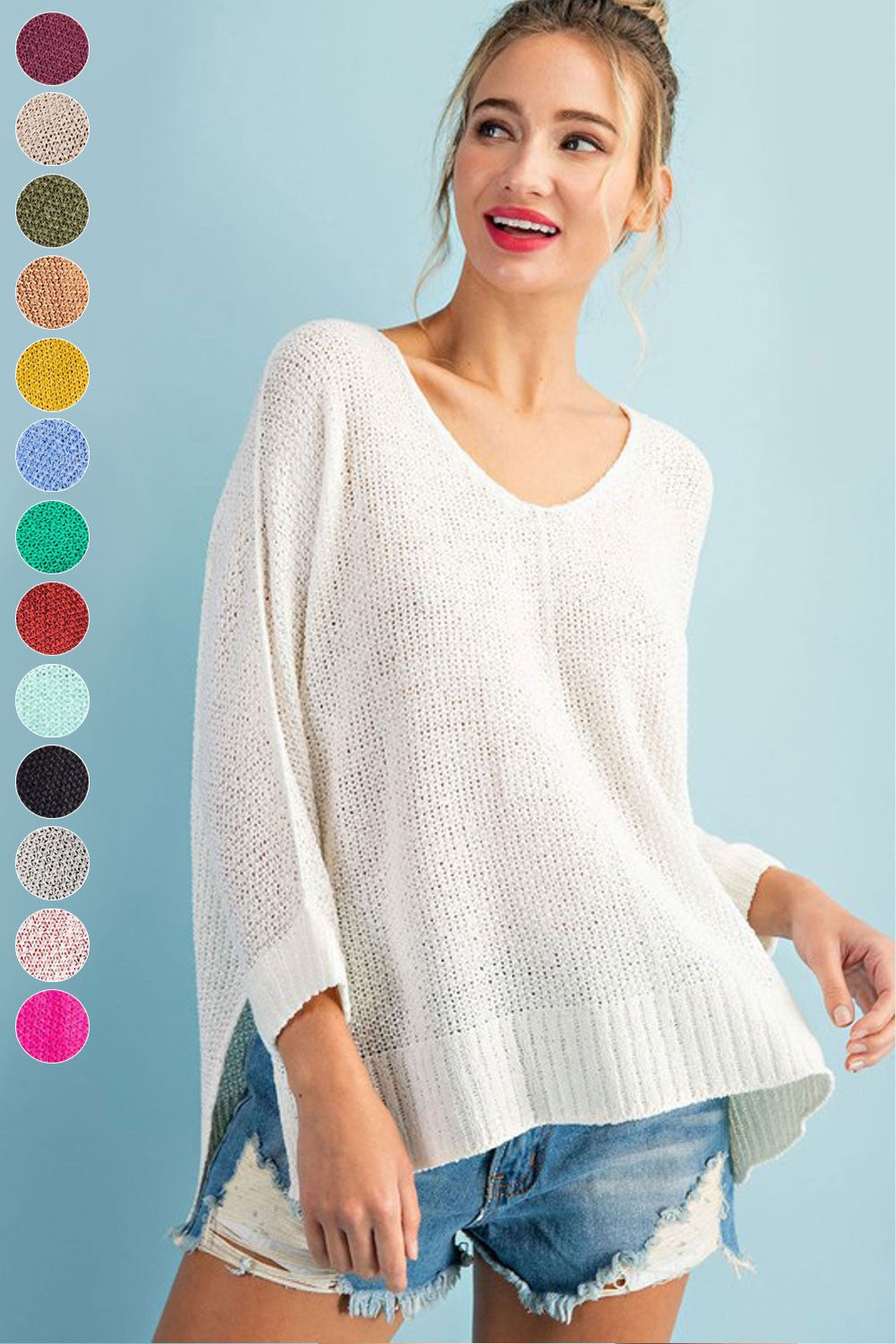 Eesome Crew Neck Knit Sweater