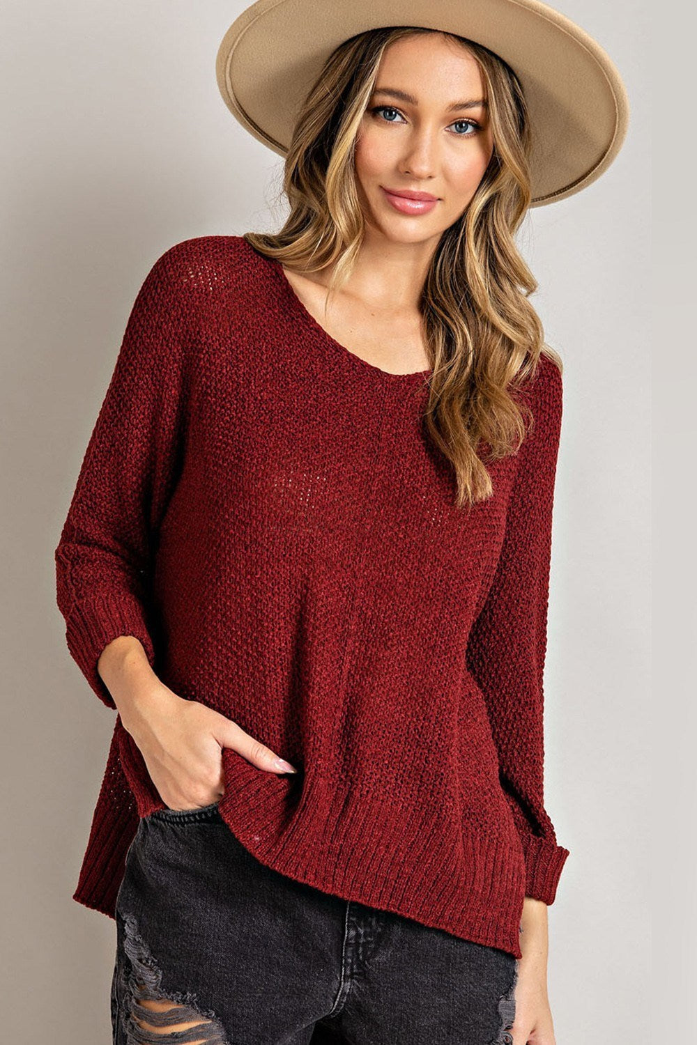 Eesome Crew Neck Knit Sweater