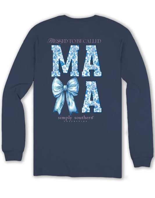 Ladies Simply Southern Blessed To Be Called Mama L/S (Mirage)