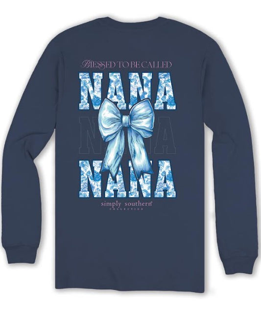 Ladies Simply Southern Blessed To Be Called Nana L/S (Mirage)