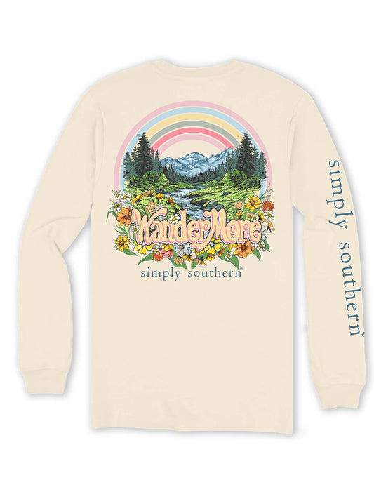 Ladies Simply Southern Wander More L/S (Whisper)