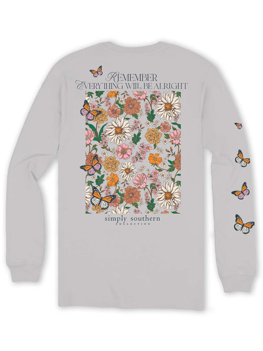 Ladies Simply Southern Remember Everything Will Be Alright L/S (Whitewater)