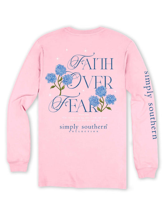 Ladies Simply Southern Faith Over Fear L/S (Candy)