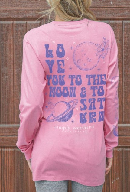 Ladies Simply Southern Love You To The Moon L/S (Candy)