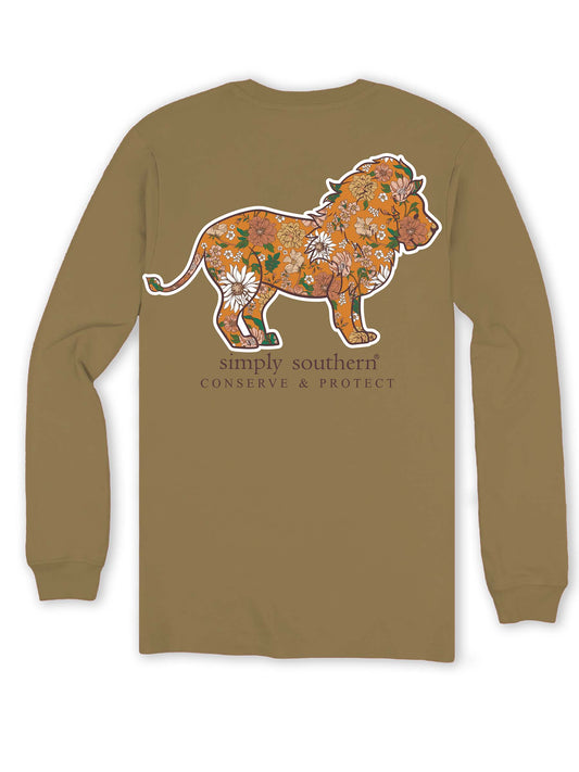 Ladies Simply Southern Lion Wild L/S (Tupelo)