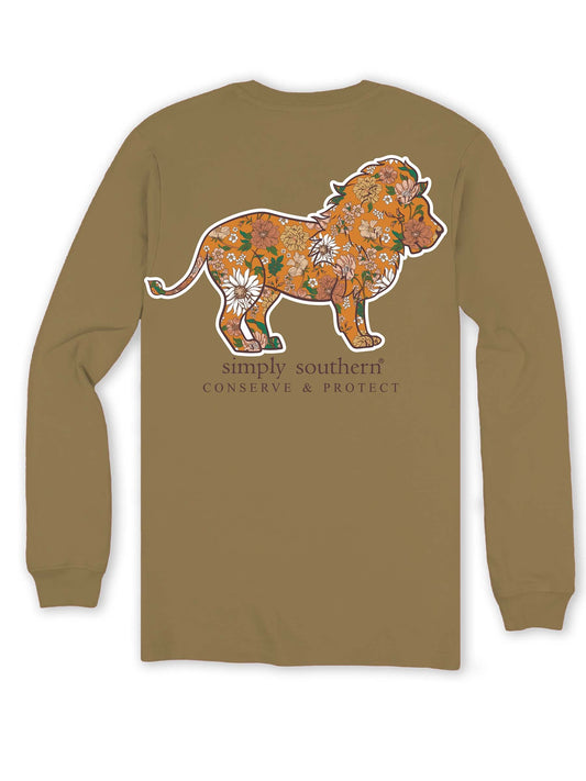 Girl's Simply Southern Lion Wild L/S (Tupelo)