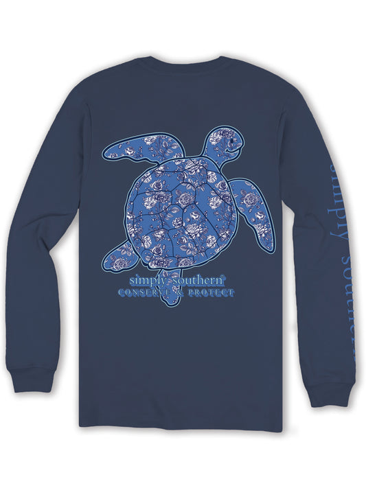 Ladies Simply Southern Turtle Rose L/S (Mirage)