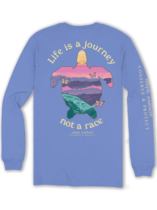 Ladies Simply Southern Turtle Life Is A Journey L/S (Vista)