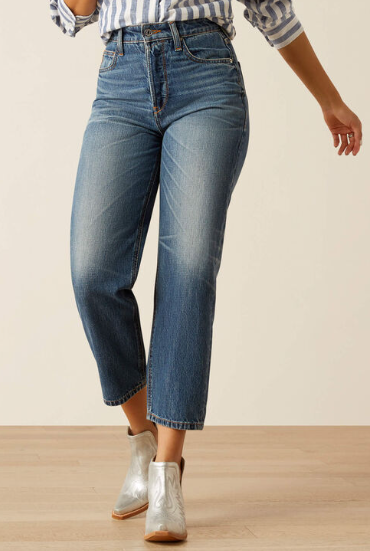 Women's Ariat Relaxed Straight Tomboy Jeans (Moon Stoned)
