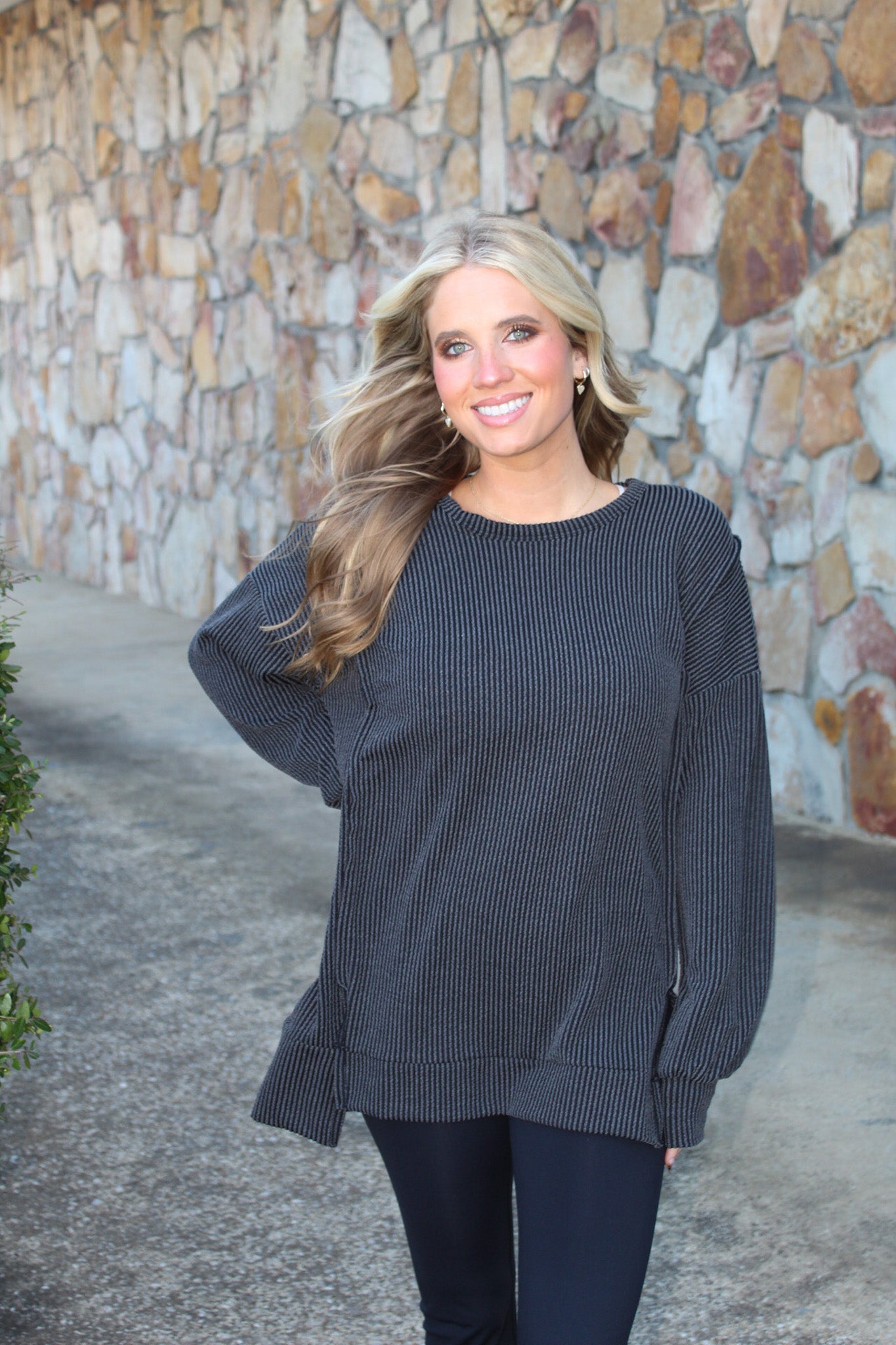 Pullover W/Side Slit