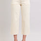 Judy Blue High Waist Garment Dyed Cropped Wide Leg Jeans (Ecru)