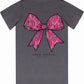 Ladies' Simply Southern Pink Camo Bow S/S (Washed Coal)