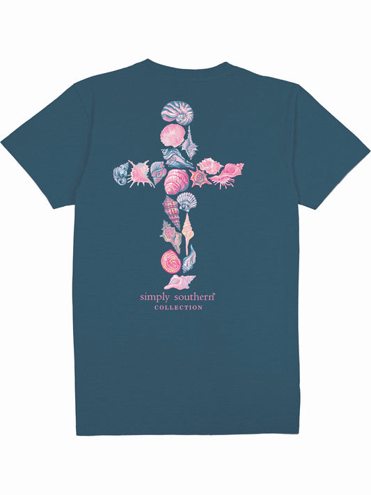 Ladies' Simply Southern Shell Cross S/S (Comet)