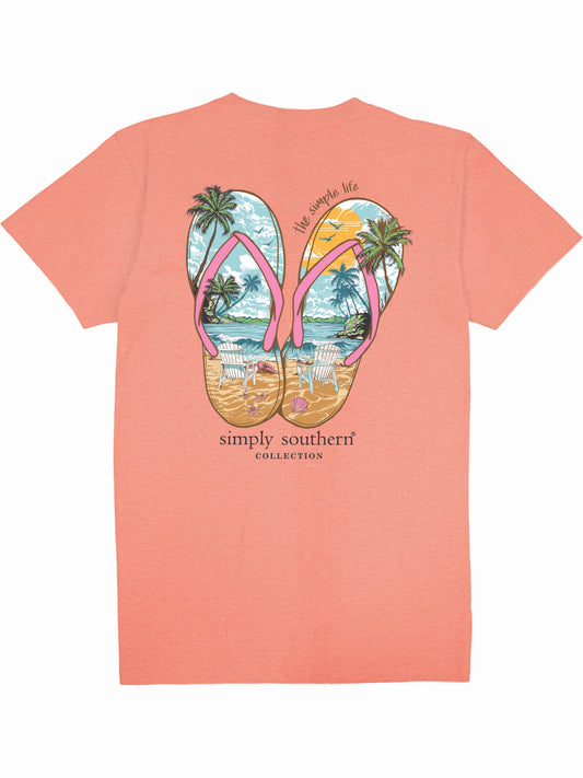 Ladies' Simply Southern The Simple Life S/S (Peach)