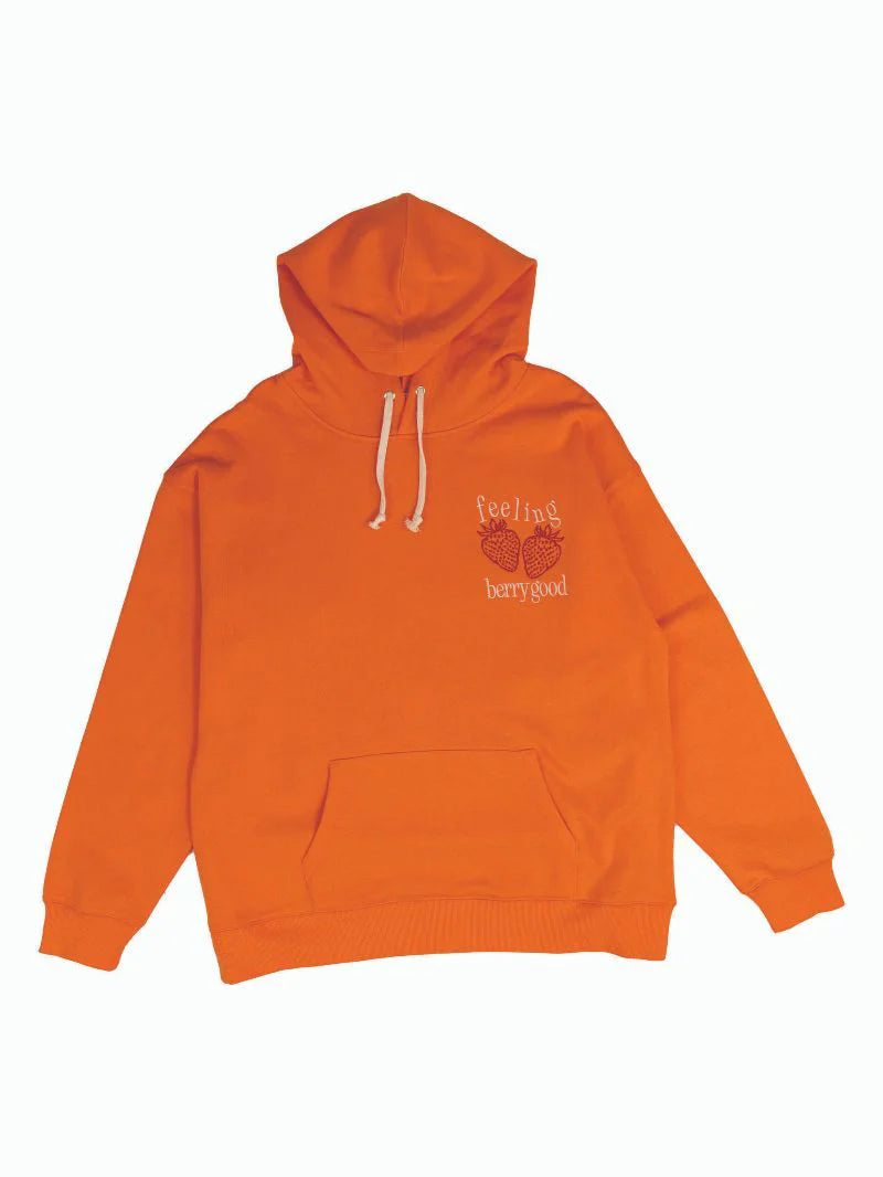 Ladies Simply Southern Embroidered Berry Hoodie (Orange)