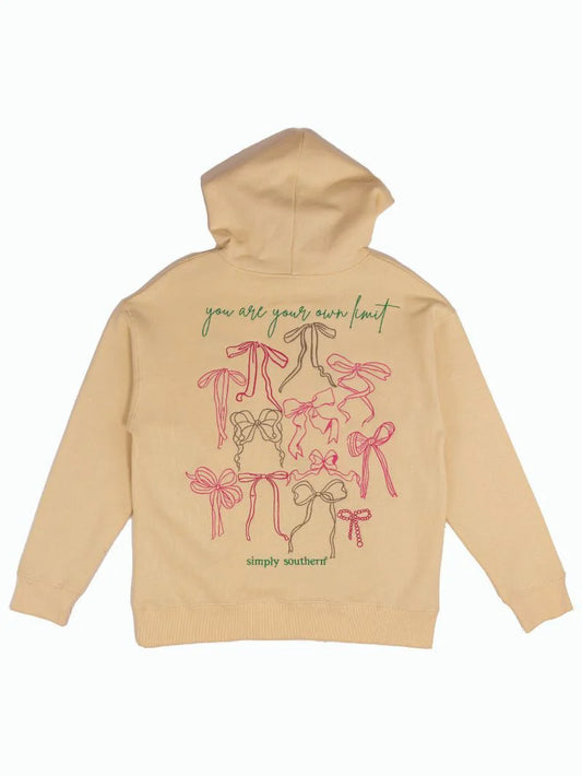 Ladies Simply Southern Embroidered Bow Hoodie (Multi Color)