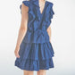 Ladies' Simply Southern Layered Cobalt Blue Western Dress